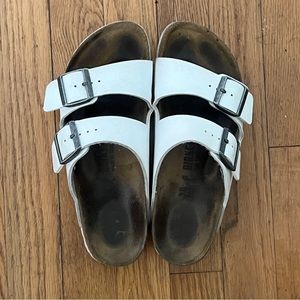 Birkenstocks Arizona in white